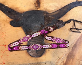 Pink Diamond feather hat band 3/4" Wide