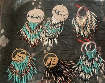 Assorted Hand Beaded Fringe Earrings