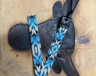 Blue Aztec hat band 3/4" Wide