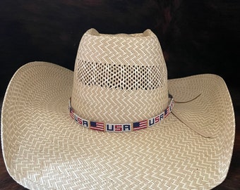 USA hatband 1/2” wide 23” long