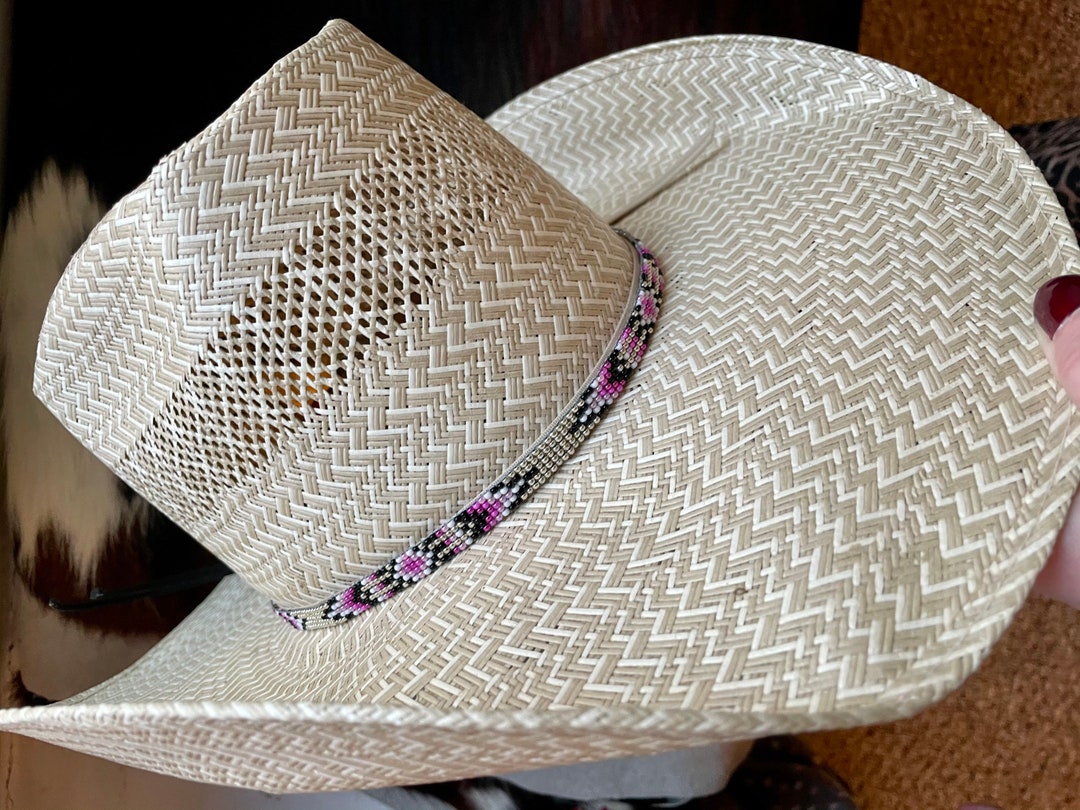 Silver and Pink Hat Band 1/4 Wide Etsy