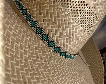 Turquoise Diamond Hat Band 1/2" Wide