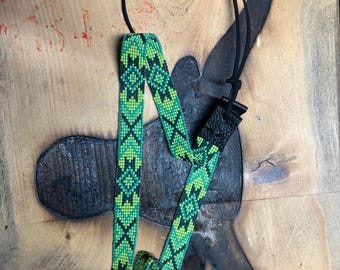 Green Aztec hat band 3/4" Wide