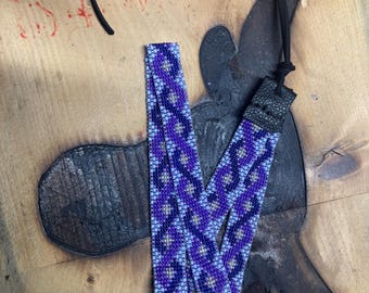 Purple swirl hat band 3/4" Wide