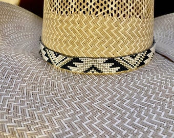 Dark Blue Aztec Hat Band #17