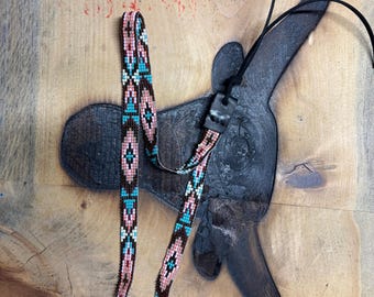 1/2” wide pink and brown  colored Hatband