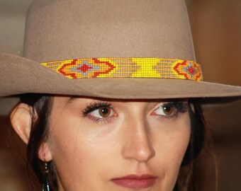 Yellow orange hat band 3/4" Wide