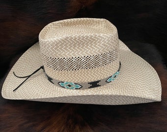 Custom Handcrafted Beaded Hat Band