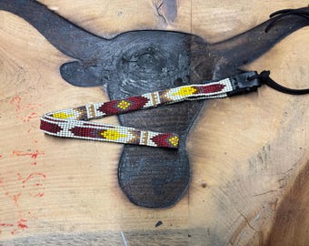 1/2” wide yellow and maroon Hatband
