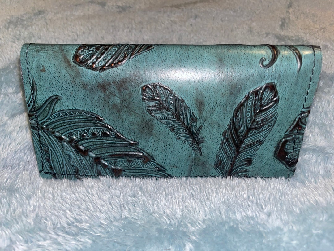 Embossed Leather Checkbook Covers Etsy