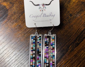 Assorted metal wire Beaded Earrings