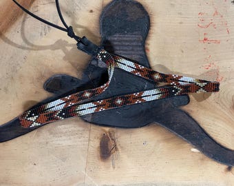 Brown feather hat band 1/2" Wide