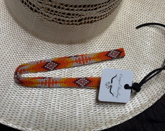 1/2” wide orange Hatband