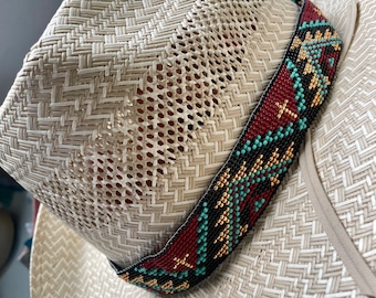 Aztec cross hat band 1 1/8" wide