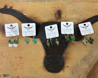 Western Faux cactus   Earrings
