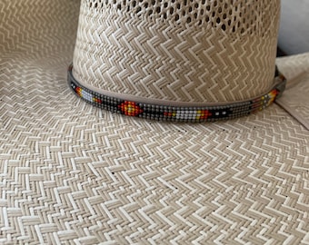 Grey Traditional Feather Hatband 1/4" wide