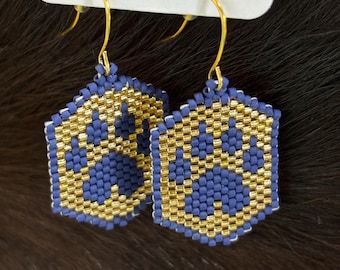 MSU paw Beaded Earrings