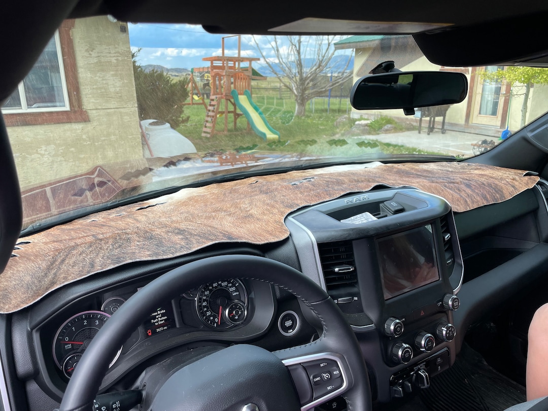 Cowhide Dashboard Cover Etsy