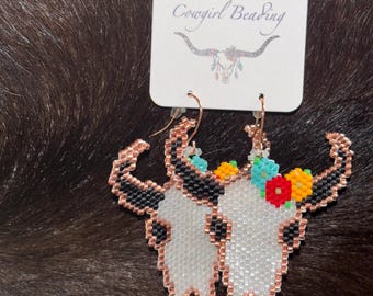 Steer  Beaded Earrings