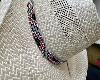 Red Aztec Hat Band 5/8" Wide