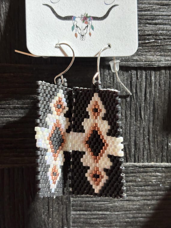 Southwestern Flair – Aztec Beaded Earrings