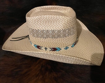 Gun metal cross Hatband 5/8" Wide