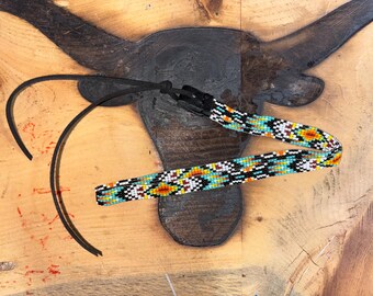 1/2” wide multi  colored Hatband