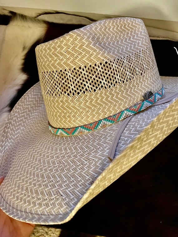 Cowboy Hat Feathers Turquoise Beaded Hat Feather Christmas Gift Feather Hat  Pin Western Hat Feathers Pheasant Feather 
