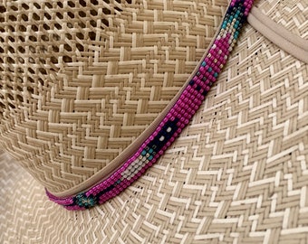 Pink Arrow feather Hat Band 1/4" Wide
