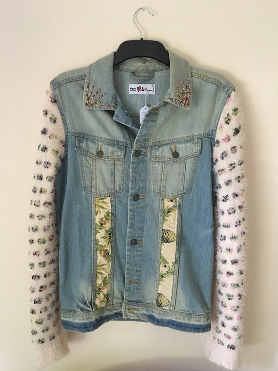 light green denim jacket
