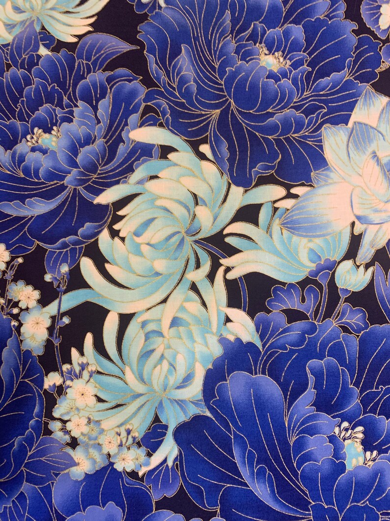 Quilting Fabric Panel. RARE Find. Imperial Garden by Chonga Etsy