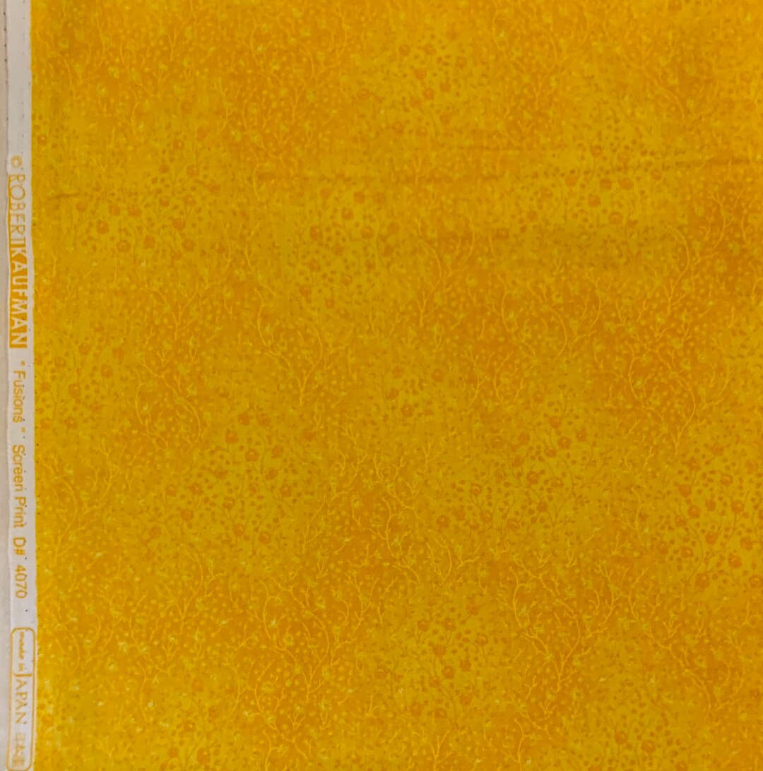 70.5 Cut. Fusions Yellow by Robert Kaufman. Etsy