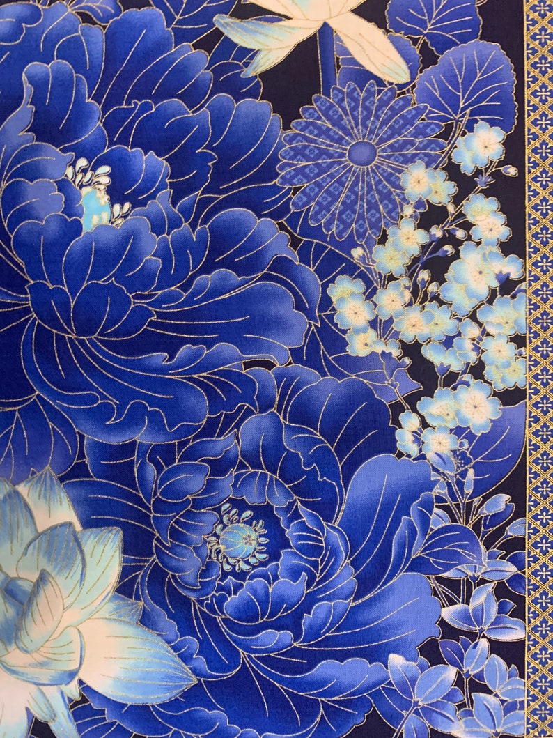 Quilting Fabric Panel. RARE Find. Imperial Garden by Chonga Etsy