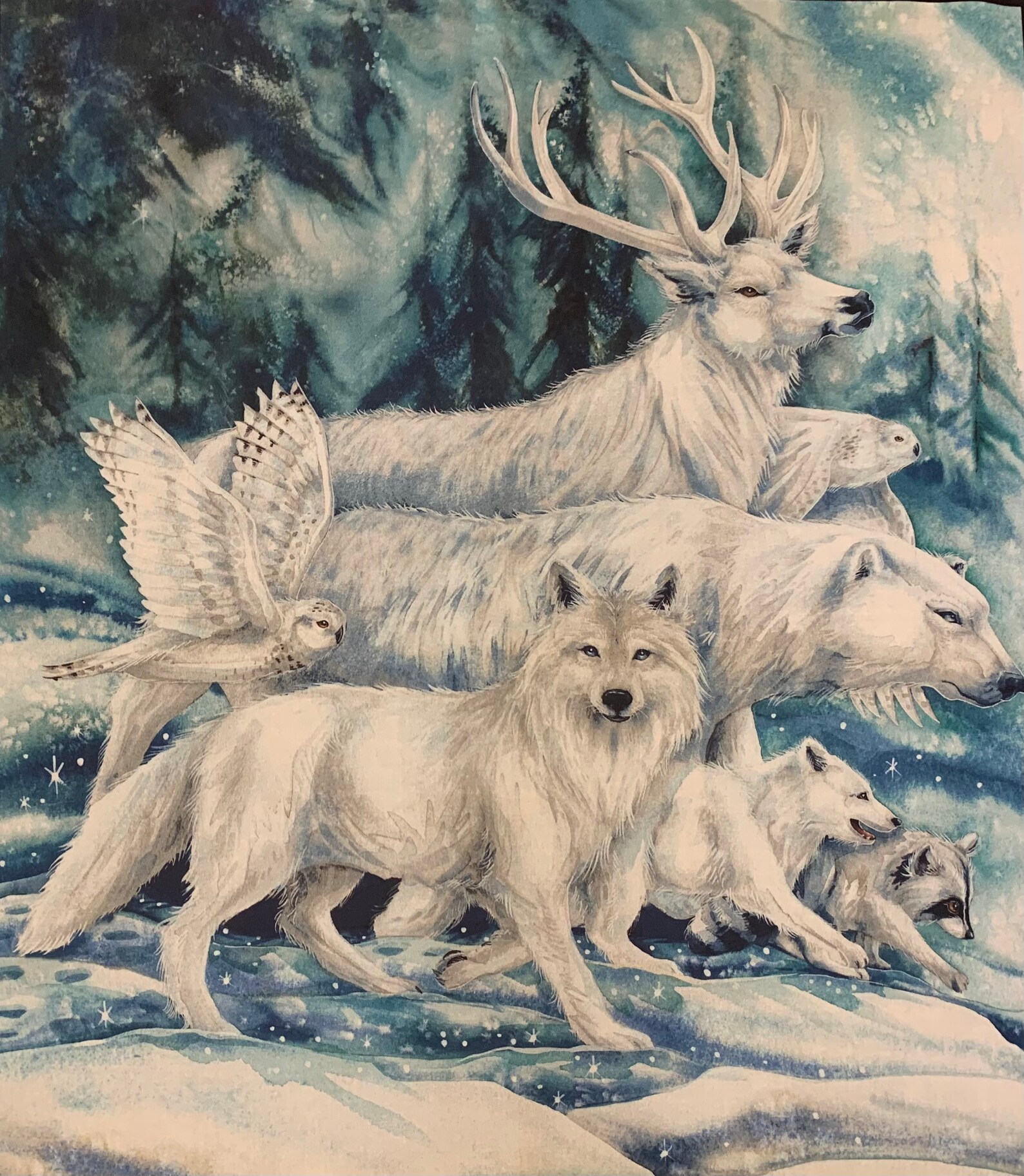 Quilting Fabric Panel. Winters Majesty by Jody Bergsma for Etsy