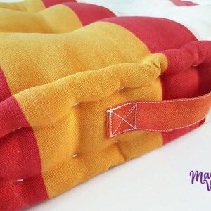pillow, cushion, floor pillow, square pillow, stripe pillow, boho pillow, box pillow, button pillow, square-box pillow, floor cushion image 5