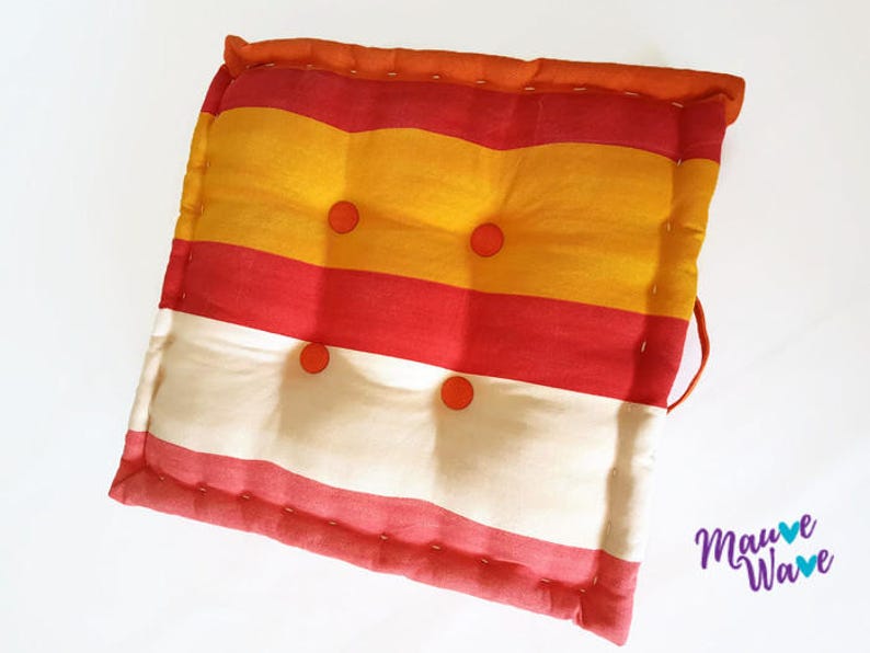 pillow, cushion, floor pillow, square pillow, stripe pillow, boho pillow, box pillow, button pillow, square-box pillow, floor cushion image 8