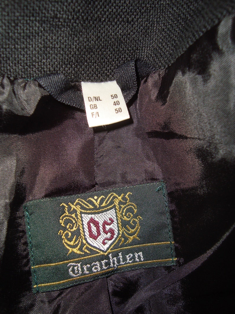 Autichienne Jacket Men Cotton and Lin noir Metal Detail Size 50