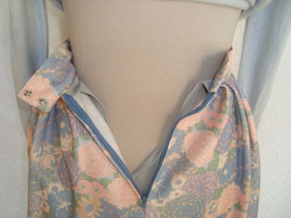 Jupe Skirt Vintage 60 Made in France Fleurs Paste… - image 5