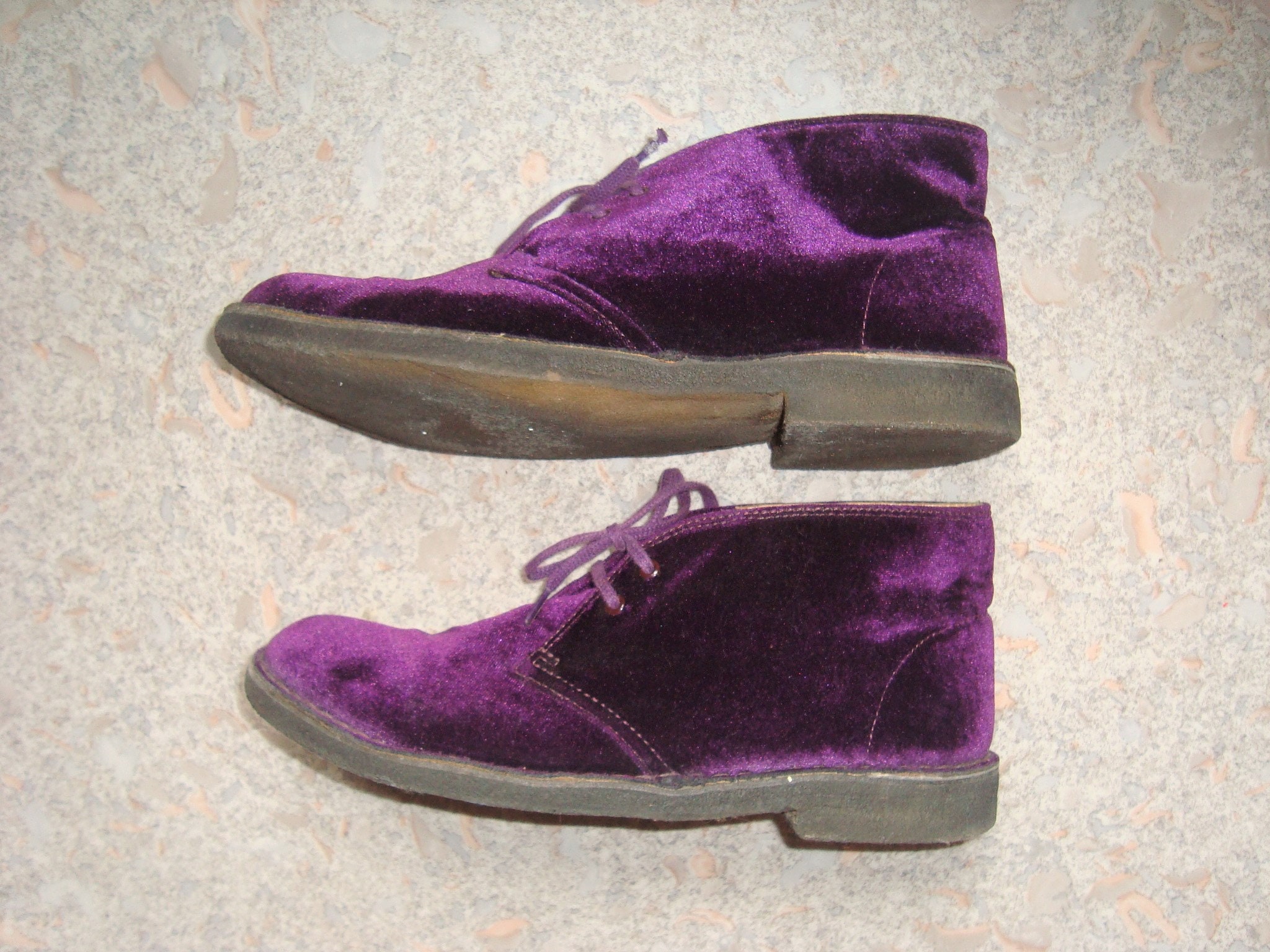 Schoenen Herenschoenen Sneakers & Sportschoenen Sneakers met veters Chaussures Homme Clarks Original's Velours Violet Pointure 41 