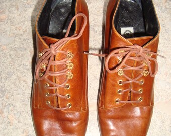 Women's Shoes Pollini Vintage Leather Glazed Brown Size 39