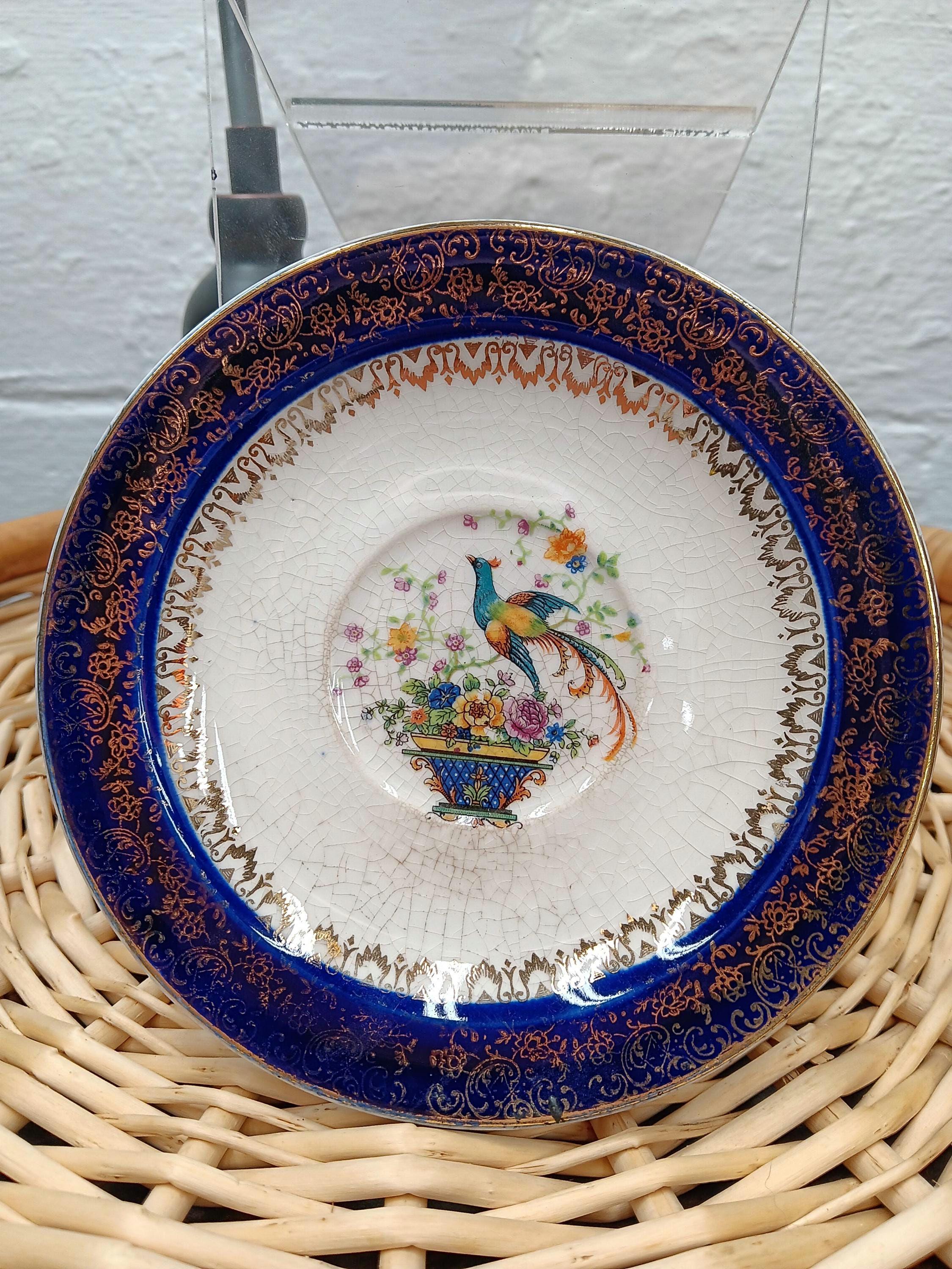 アンティーク 中国民国時代の鳥と花の皿 Vintage China With Bird of Paradise - Etsy