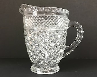 Wexford Clear Pint Pitcher, Vintage Small Pitcher, Milk Jug, Anchor Hocking Glass