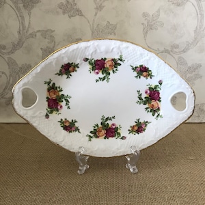 Vintage Royal Albert Old Country Roses Victorian Tray - Made in England
