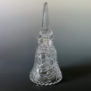 Hofbauer Byrdes Crystal Bell, Vintage 7&quot; Glass Bell, Made in Germany