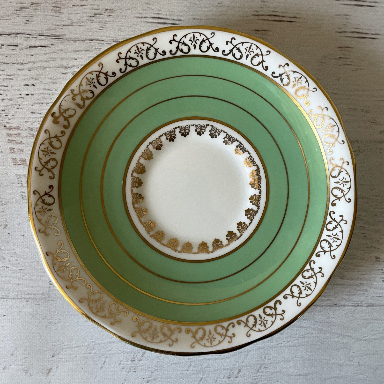 Royal Stafford Tea Cup and Saucer Set Pattern 7585 Green Etsy