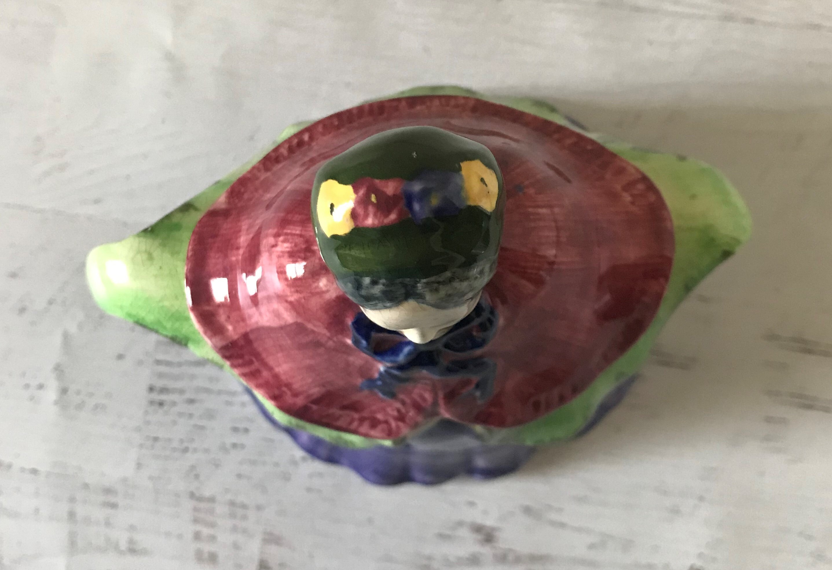 Vintage Old Woman Novelty Sugar Bowl Made in England Etsy