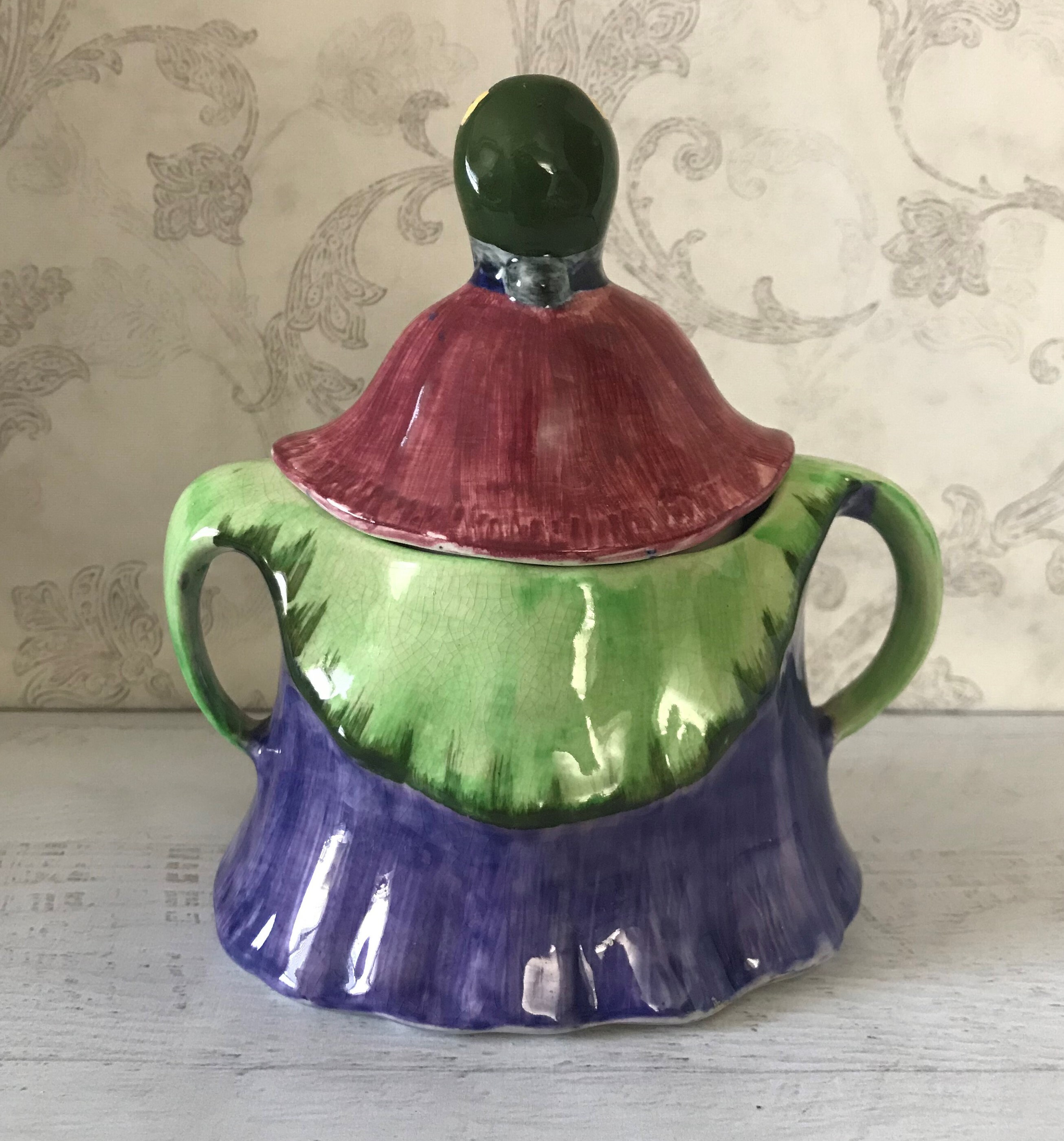 Vintage Old Woman Novelty Sugar Bowl Made in England Etsy