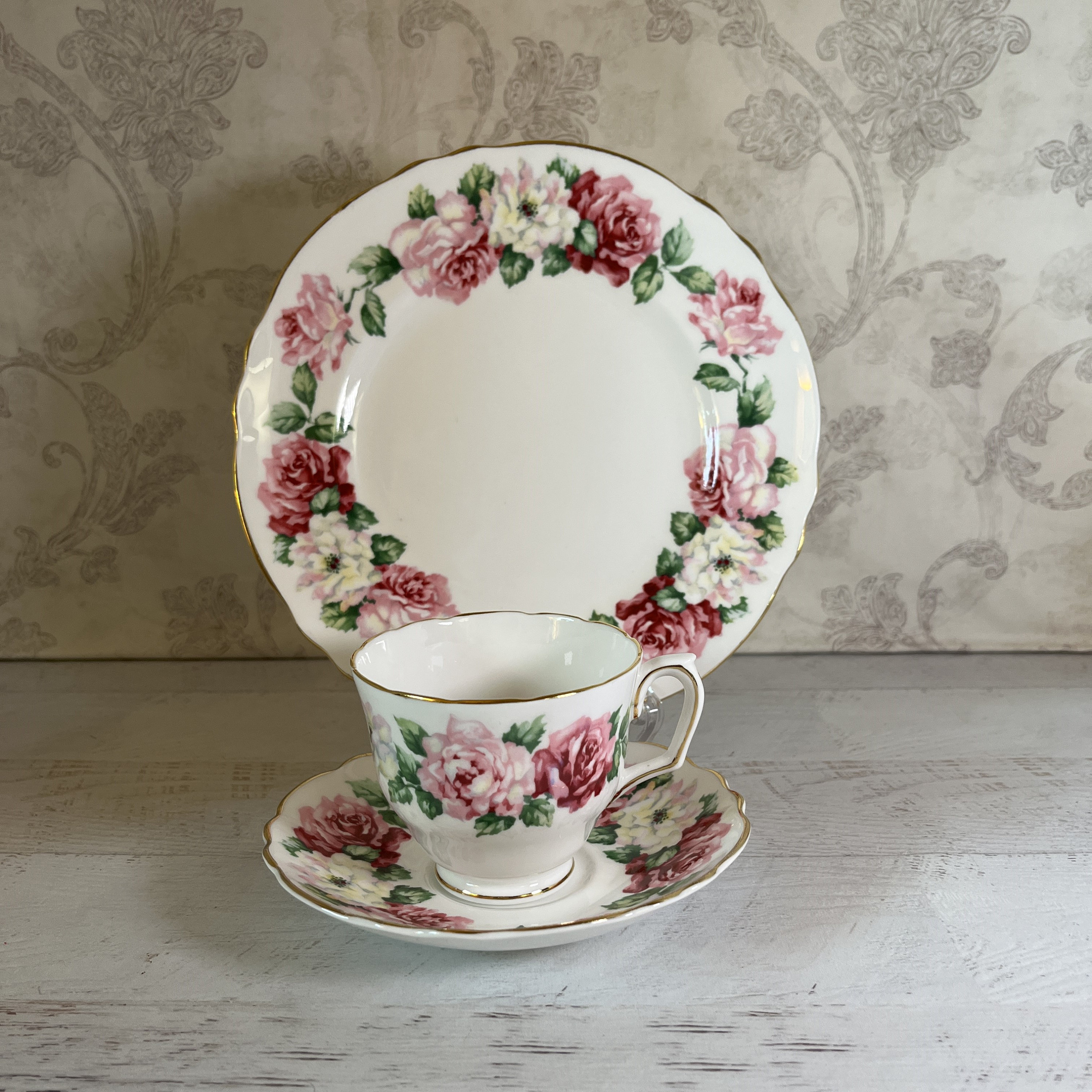 Crown Staffordshire Rose - Etsy