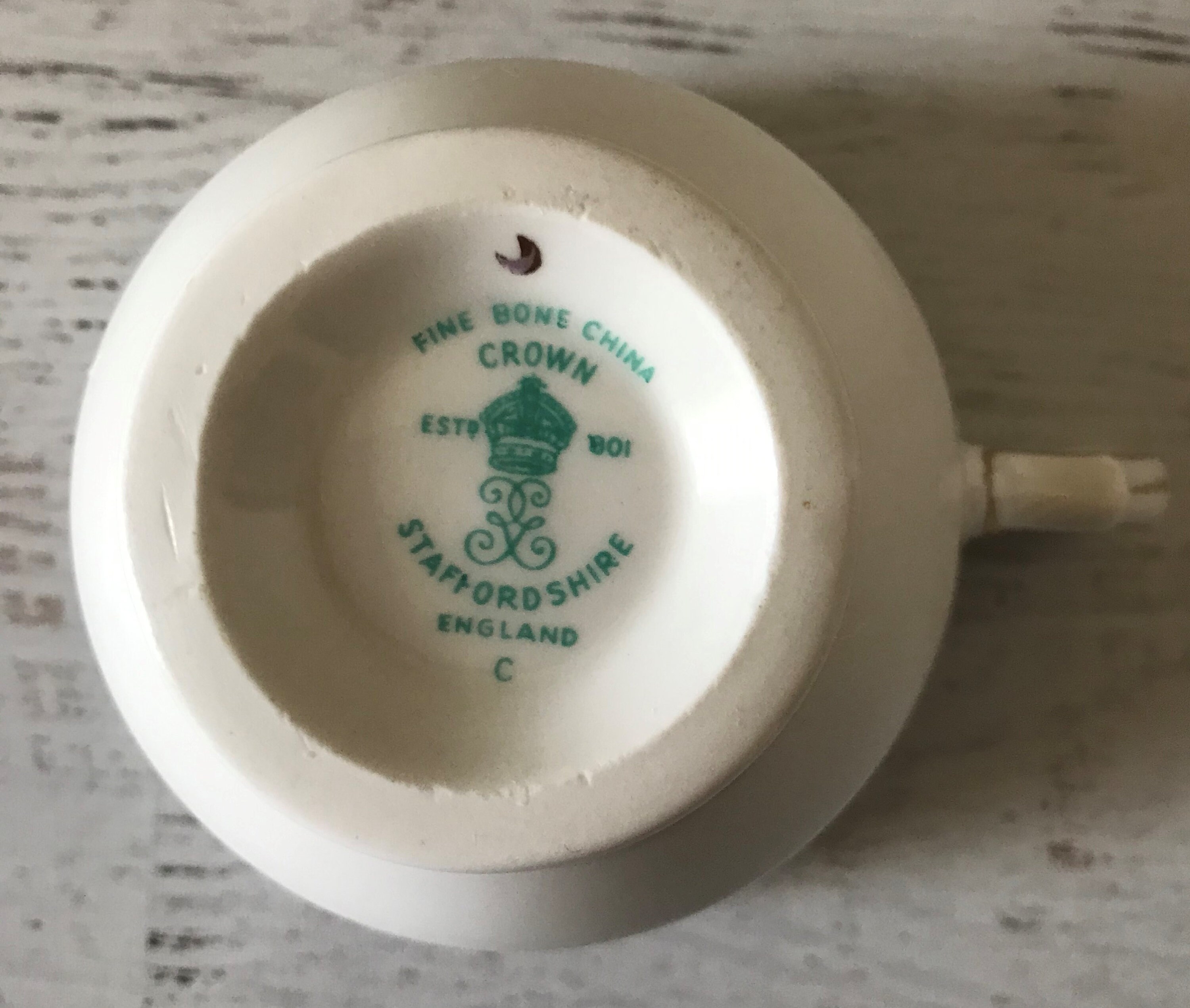 Crown Staffordshire Tea Cup and Saucer Set Dresden Spray Etsy