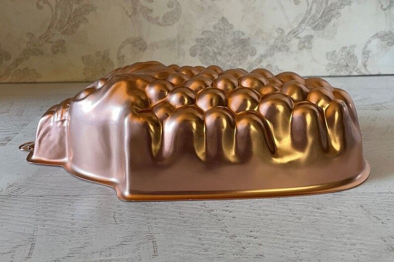 Vintage Coppertone Jello Mold Wall Hanging Grapes Mold Etsy